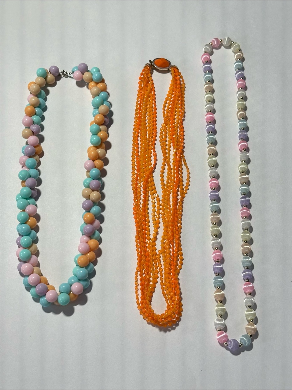 Vintage Kidcore Bright Color Hong Kong Plastic Necklace Lot Scene Kid Mcbling